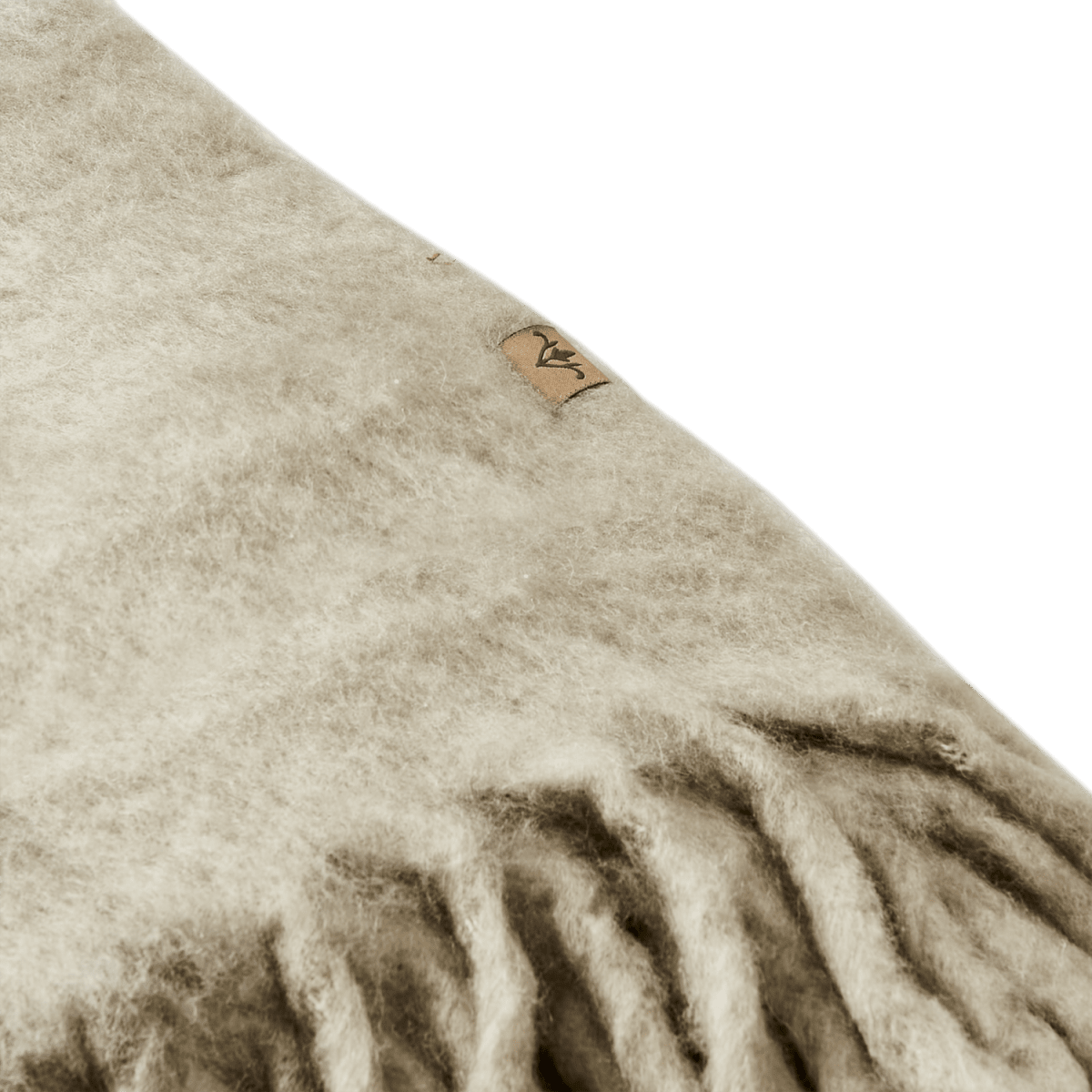 Pläd Frasse, beige/grå/grön