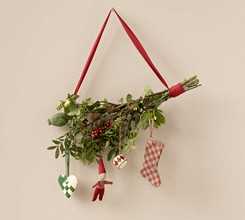 Julstrumpa mini, rödrutig Maileg tillbehör