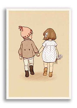 Belle & Boo vykort - Together