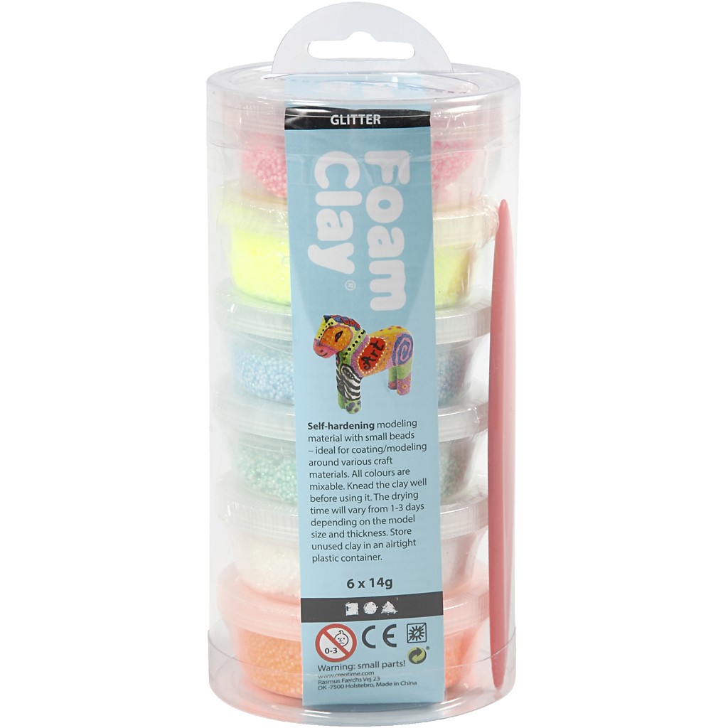 Foam clay Glitter 6x14 g - 2