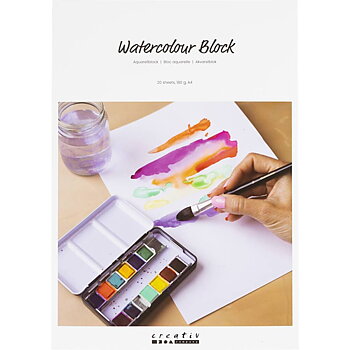 Akvarellblock A4, 180 g, 20 blad