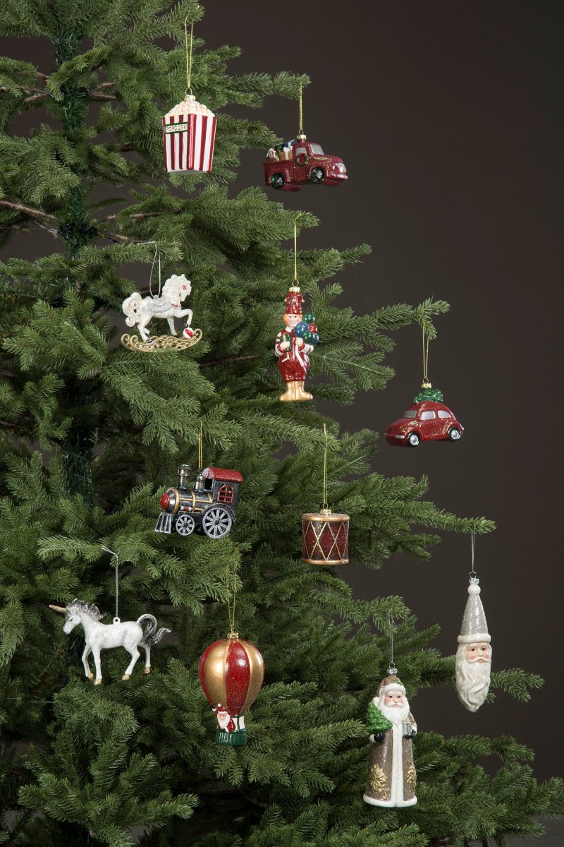 Julgranskula, trumma Röd/Grön - 2