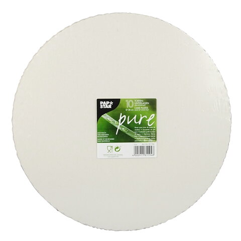 Tårtunderlägg i papp "pure" Vit - Ø 28 cm