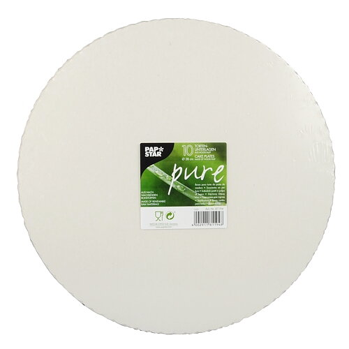 Tårtunderlägg i papp "pure" Vit - Ø 28 cm
