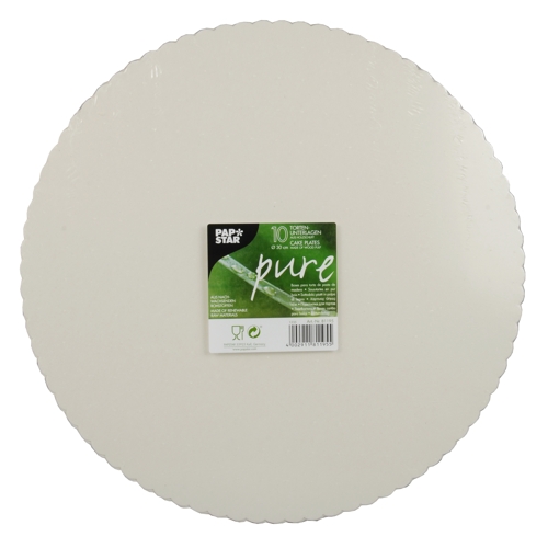 Tårtunderlägg i papp "pure" Vit - Ø 30 cm