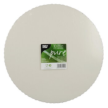 Tårtunderlägg i papp "pure" Vit - Ø 30 cm