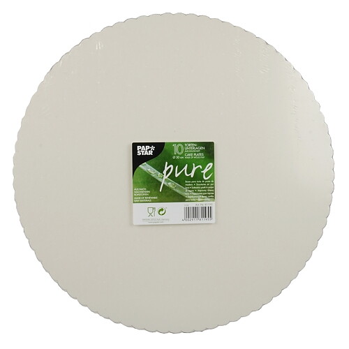 Tårtunderlägg i papp "pure" Vit - Ø 30 cm