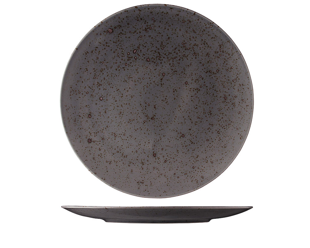 Flat Tallrik Mörkgrå ø 30cm