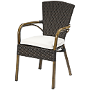 Spring de Luxe Mocha, karmstol med bambu-look