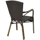 Spring de Luxe Mocha, karmstol med bambu-look