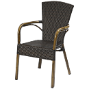Spring de Luxe Mocha, karmstol med bambu-look