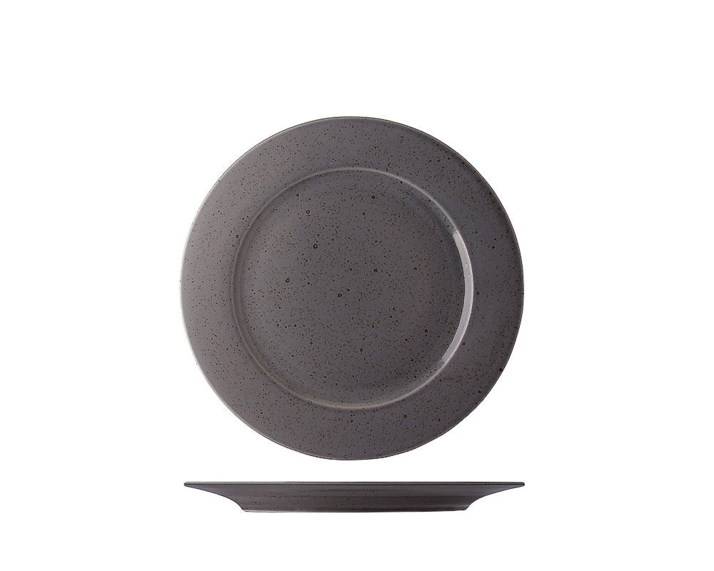 Flat Tallrik Mörkgrå ø 20cm