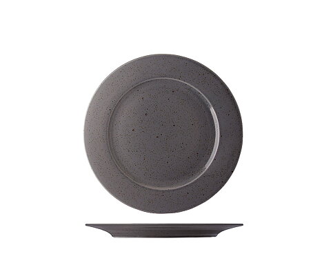 Flat Tallrik Mörkgrå ø 20cm