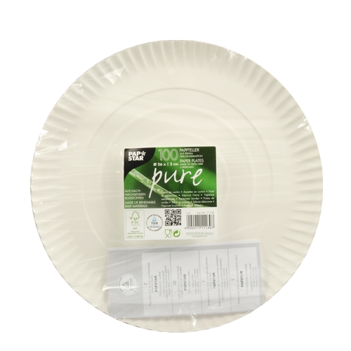 Papperstallrik "pure" Vit - Ø 26 cm