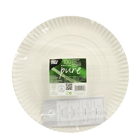 Papperstallrik "pure" Vit - Ø 26 cm
