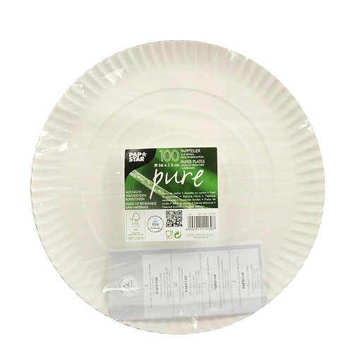 Papperstallrik "pure" Vit - Ø 26 cm