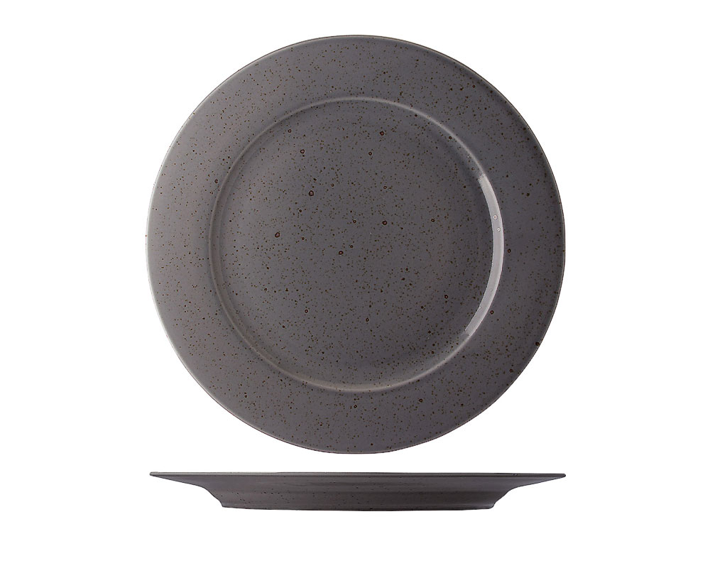 Flat Tallrik Mörkgrå ø 28cm
