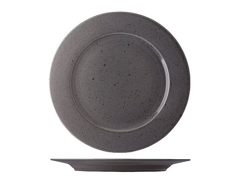 Flat Tallrik Mörkgrå ø 28cm