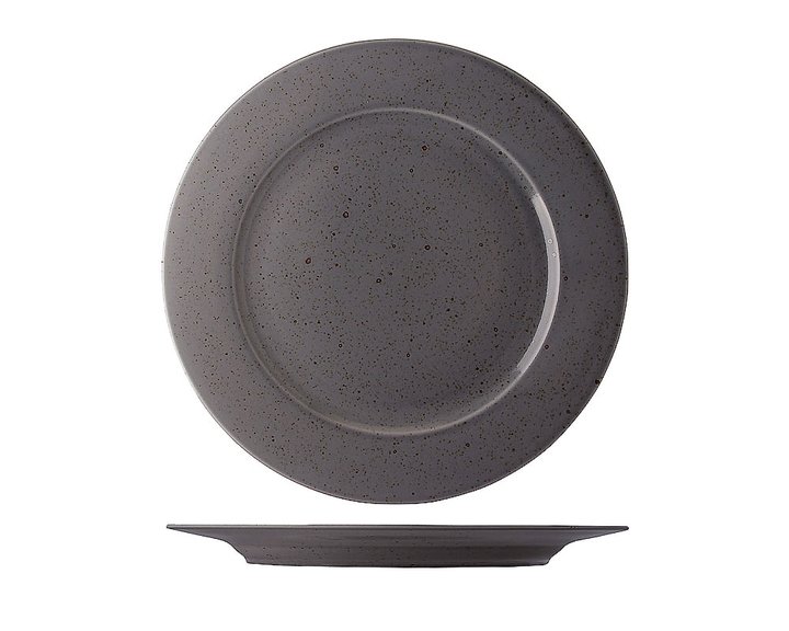 Flat Tallrik Mörkgrå ø 28cm