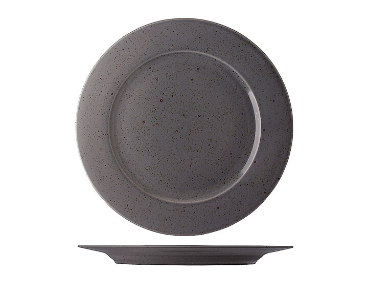 Flat Tallrik Mörkgrå ø 28cm