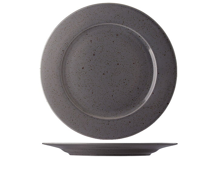 Flat Tallrik Mörkgrå ø 31cm