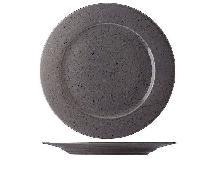 Flat Tallrik Mörkgrå ø 31cm