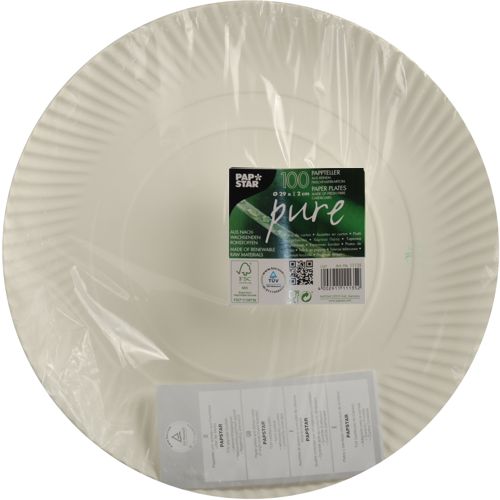 Papperstallrik "pure" Vit - Ø 29 cm