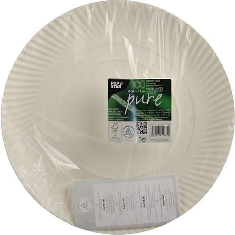 Papperstallrik "pure" Vit - Ø 29 cm
