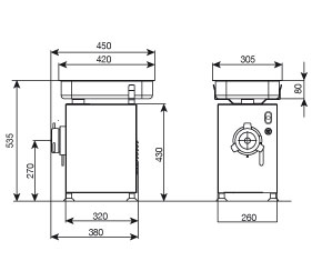 Köttkvarn Minerva 300 kg/h - 5