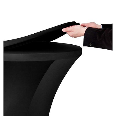 Ståbordsöverdrag, stretch, svart/vit