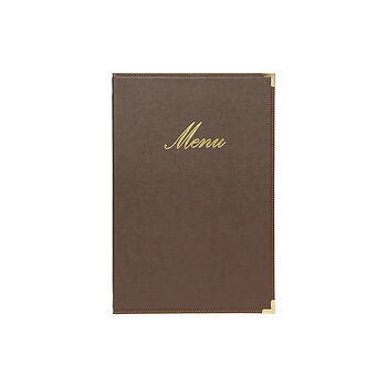 Menypärm Classic, A4, PU-läder, brun