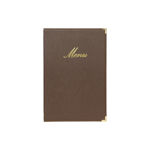 Menypärm Classic, A4, PU-läder, brun