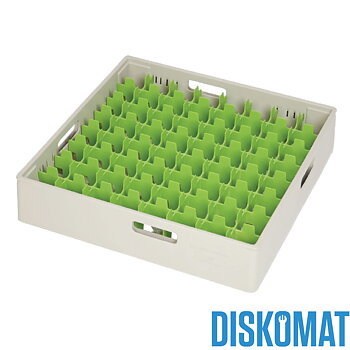 Diskbackar fackindelad, 64 x glas Ø max 52 mm, BEIGE
