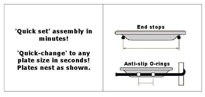 Tallriksställ JackStack - JS052C, bordsmodell - 4