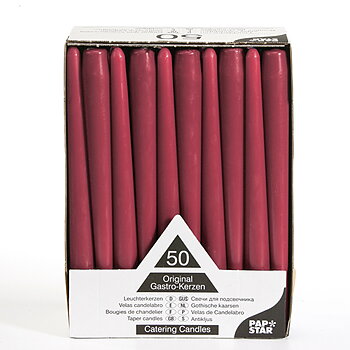 Antikljus Ø 2,2 cm · 25 cm Vinröd