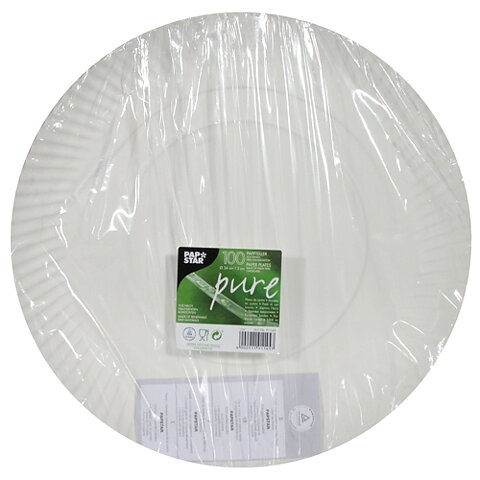 Papperstallrik "pure" Vit - Ø 34 cm