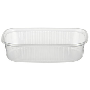 Förpackningsbehållare kantig, klar - 125 ml