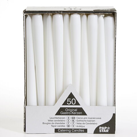 Antikljus Ø 2,2 cm · 25 cm Vit
