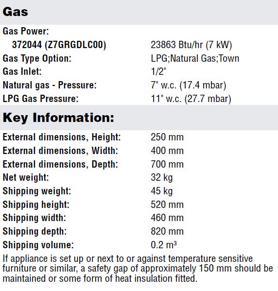 Lavastensgrill Gas, 400 - EVO700 - 6