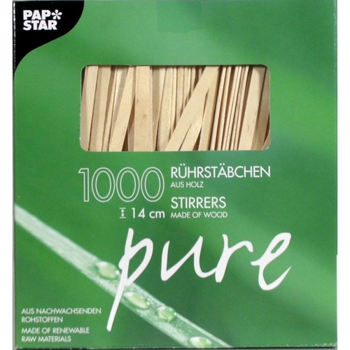 Träpinne för omrörning "pure" 140x5 mm - 2