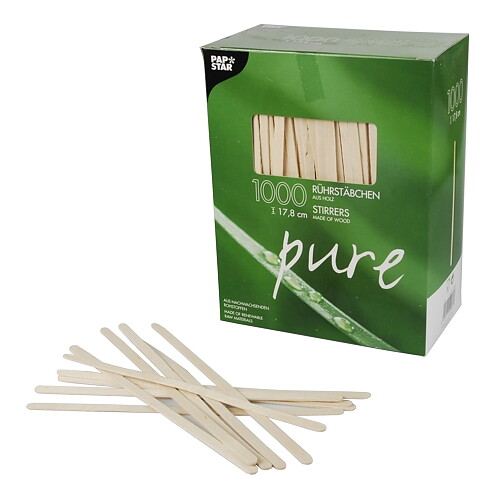 Träpinne för omrörning "pure" 178x5 mm