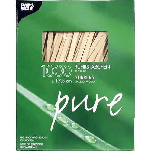Träpinne för omrörning "pure" 178x5 mm