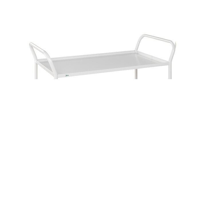 Hyllvagn 3 plan, helsvetsad, med/utan kant, VIT