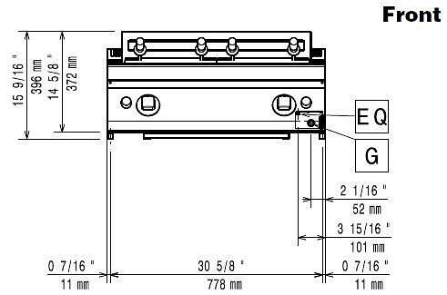 Lavastensgrill Gas, 800 - EVO700