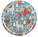 Träbricka Rund Stor - MED TRYCK