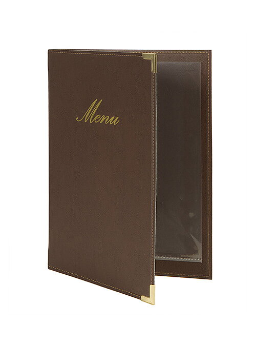 Menypärm Classic, A5, PU-läder, brun