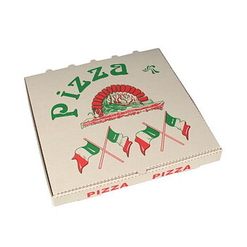 Pizzakartong, 33x33 cm x 4 cm "italiensk"
