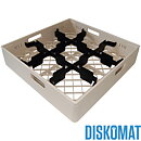 Diskback fackindelad, 9 x glas Ø max 149 mm , BEIGE