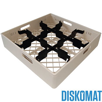 Diskback fackindelad, 9 x glas Ø max 149 mm , BEIGE