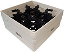 Diskback fackindelad, 9 x glas Ø max 149 mm , BEIGE